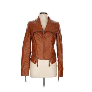 Lulus Brown Moto Jacket Size Large